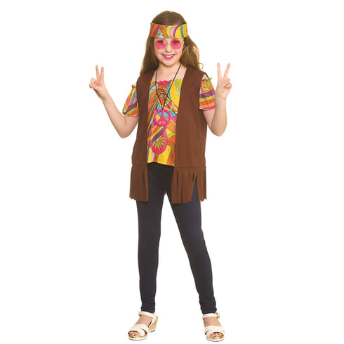 Girls Cool Hippie Set Costume