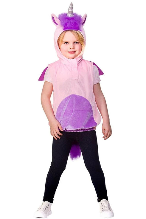 Unicorn Hooded Tabard Girls Costume