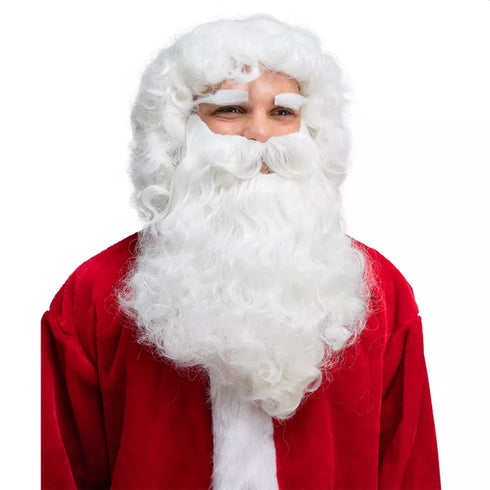 Super Deluxe Santa Wig Beard & Eyebrows