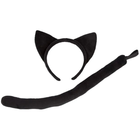 Black Cat Ears & Tail Set