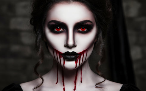 Mesmereyez Bloody Red Coloured Contacts