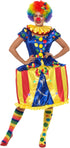 Deluxe Light Up Carousel Clown Costume, Ladies