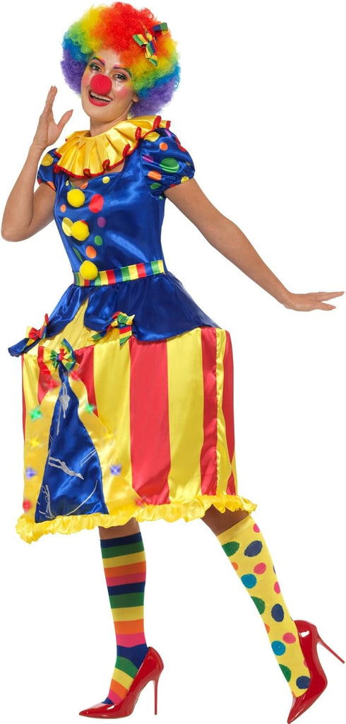 Deluxe Light Up Carousel Clown Costume, Ladies