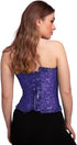 Deluxe Satin Lace Corset Ladies - Purple