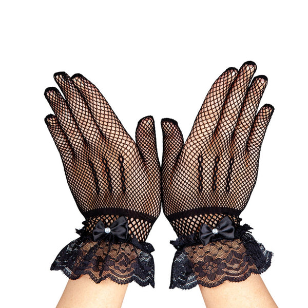 Fishnet Gloves with Diamantes