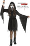 Girls Black Glitter Ghost Face Costume