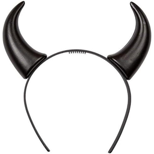 Devil Horns on Headband - Black