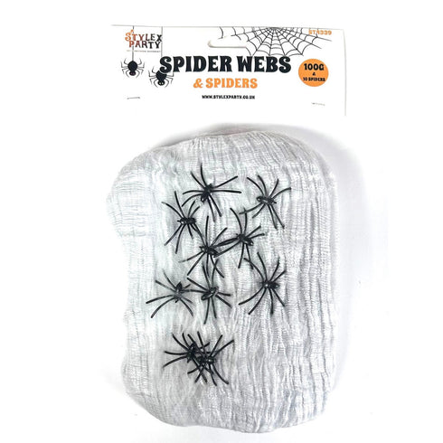 White Spider Webs & Spiders