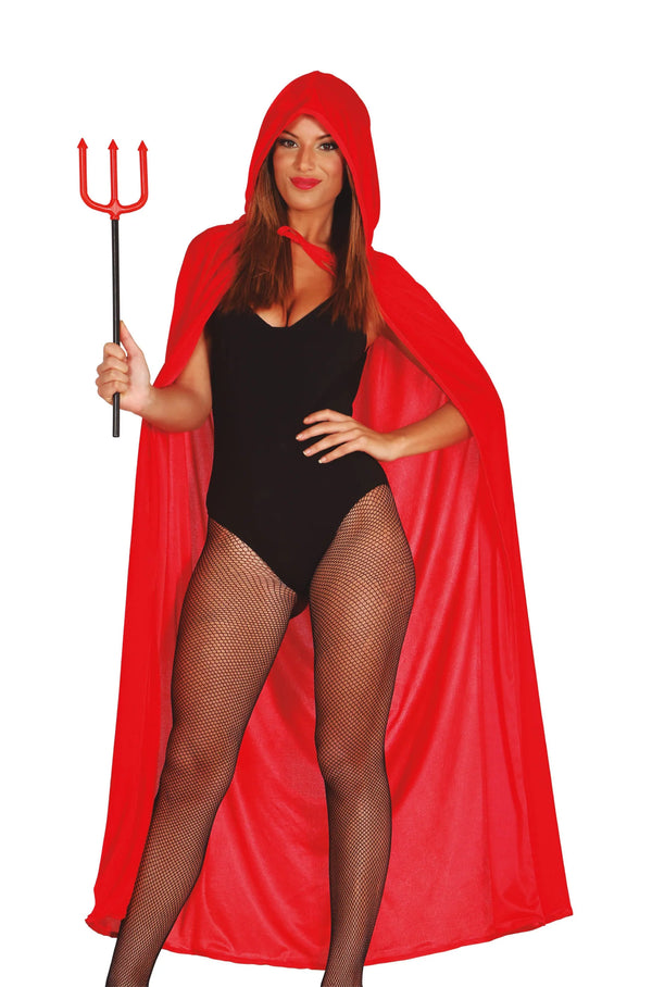 Red Velvet Hooded Cape - Adult