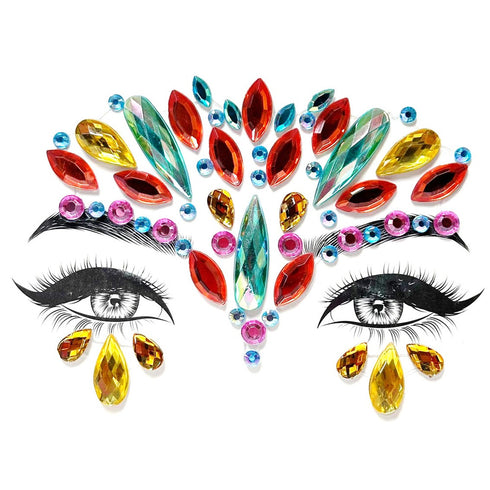 Teardrop Face Gems - Rainbow