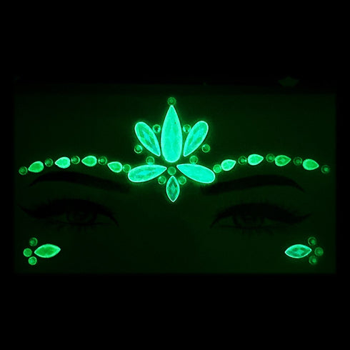 Glow In The Dark Face Gems - Design 3