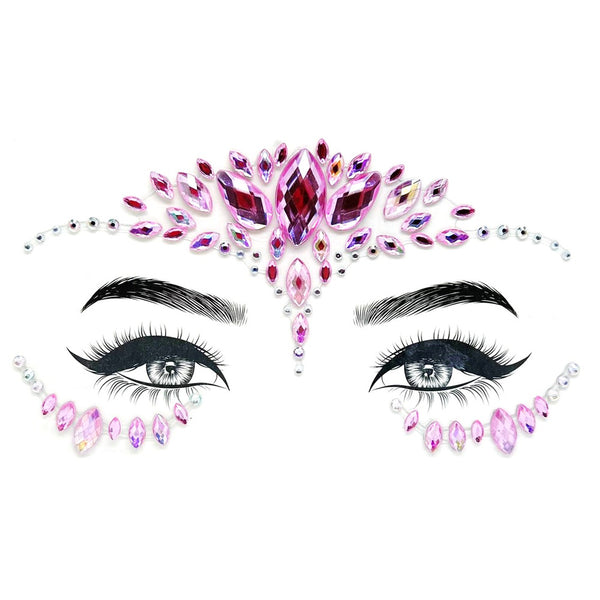 Bird Design Face Gems - Pink