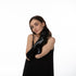 Leather Look Black Long Gloves