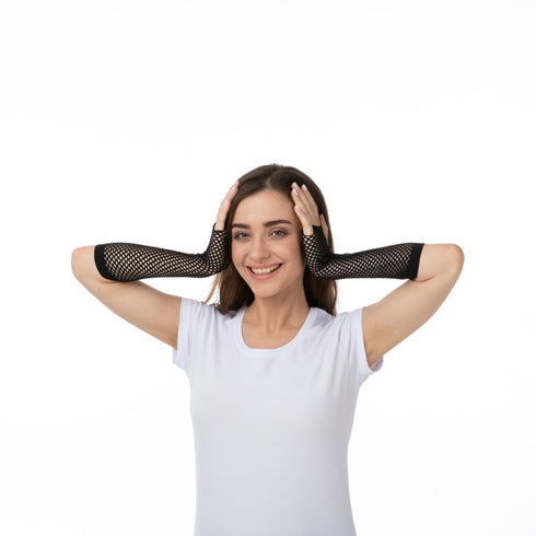 Fishnet Gloves, Black