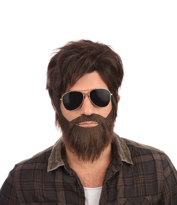 Vegas Vacation Wig & Beard Set