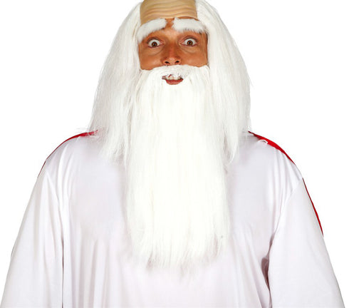 Medieval Polyester Big White Beard Wizard/Witchery/Santa Costume Accessory Adults