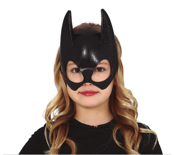 Masquerade Superhero BatGirl PVC Half Mask Fancy Costume Accessory For Girls Child