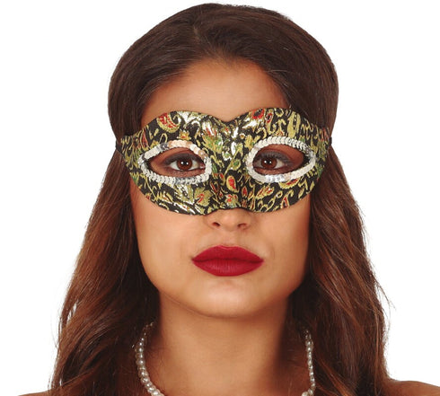 Ladies Baroque Black/Gold Mask
