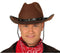 Indiana Sheriff Or CowBoy Brown Felt Hat with Black Strap Western America