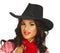 Indiana Sheriff Or Cow-Girl & Cow-Boy Black Synthetic Leather Hat Western America