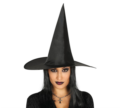Polyester Made Witch And Wizard Of Oz Hat Black With Hair Halloween Accessory Adults