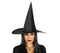 Polyester Made Witch And Wizard Of Oz Hat Black With Hair Halloween Accessory Adults