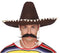 Traditional Mexican Sombrero Straw Hat Adult 50 CM Assorted Color Black Fancy Dress Accessory