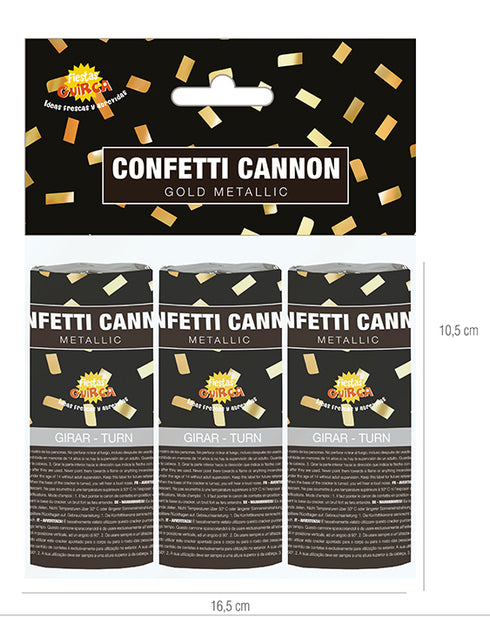 Gold 10.5 CM 3 Cannons In Bag