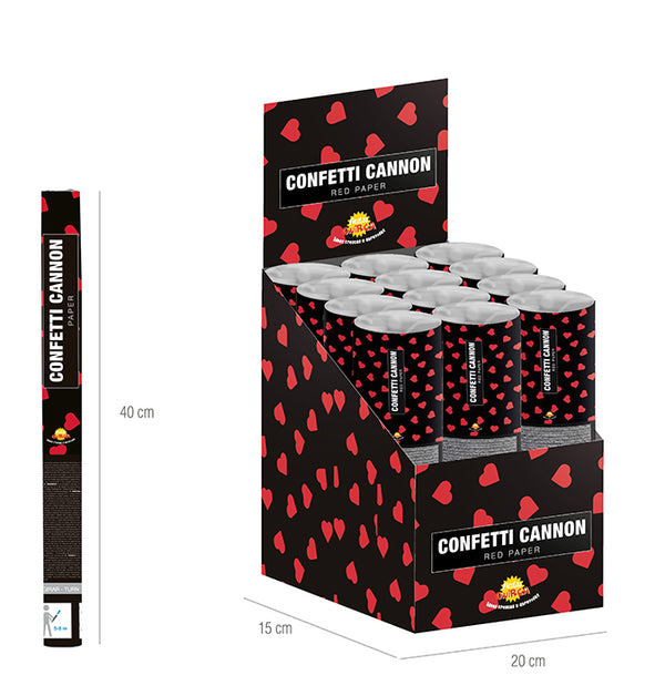 Red Paper Heart Cannon 40CM