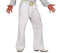 70s Themed Party Wear Rockstar Disco Men Bell Bottom White Trousers Male For Adult