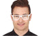 Plastic Fun Loving White Glasses With Clear Lenses Shades Party Wear Accessory Adults