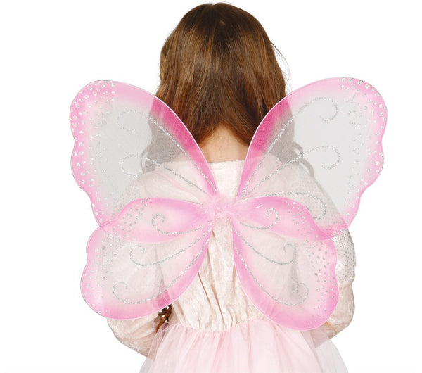 Fairy And Princess Child Assorted Wings in Baby Pink Color 42x42 CM Fancy Dress Accessory