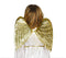 Fairy & Angel White Feather Wings 40 x 35 CM With Gold Details Fairytale Costume For Girls