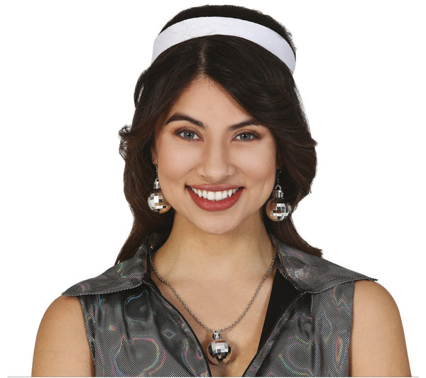 70s Fancy And Fun Loving Themed Rockstar Disco Ball Necklace Jewelry For Females