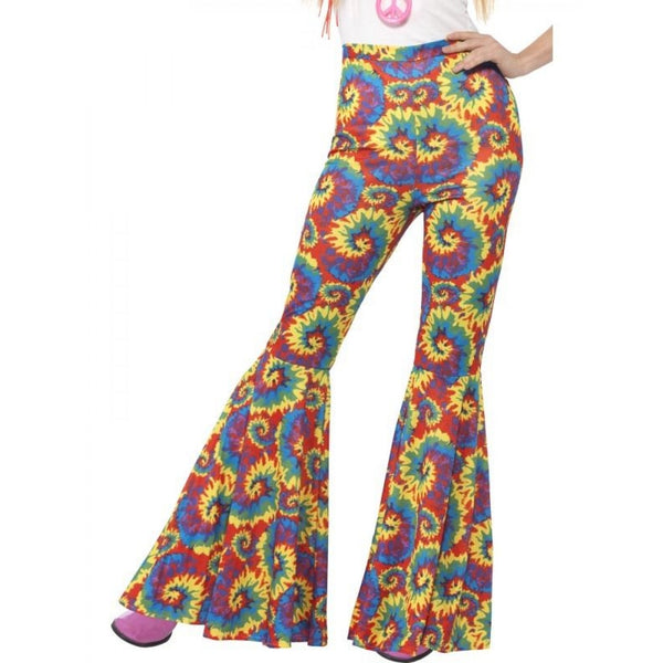 Flared Trousers Multi-Coloured Tie Dye