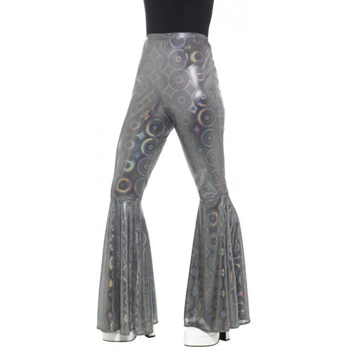 Flared Trousers Ladies Silver