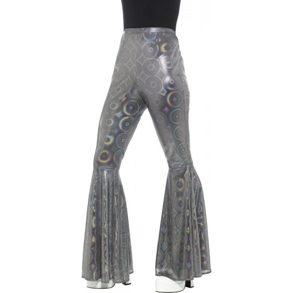 Flared Trousers Ladies Silver