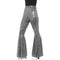 Flared Trousers Ladies Silver