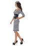 Classy Convict Costume, Black & White