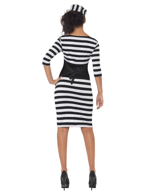 Classy Convict Costume, Black & White