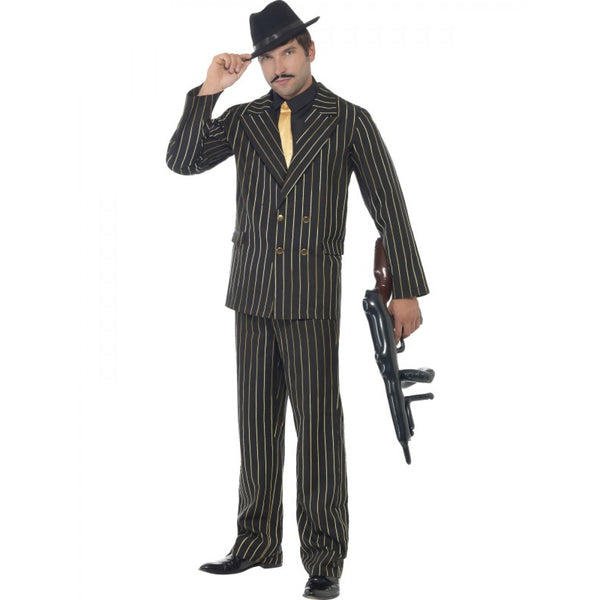 Gold Pinstripe Gangster Costume
