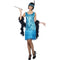 Flirty Flapper Costume Blue