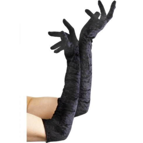 Velveteen Gloves Black