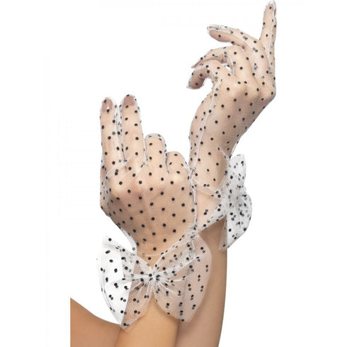 80's Desperately Dotty Netted Gloves