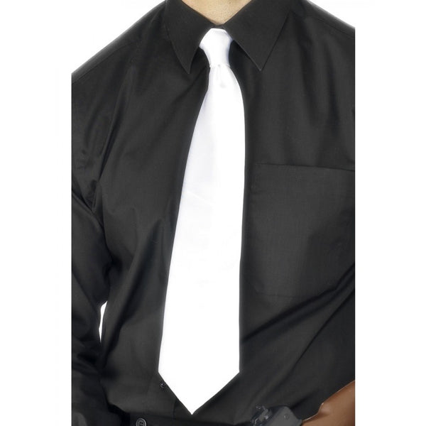 Deluxe Gangster Tie White