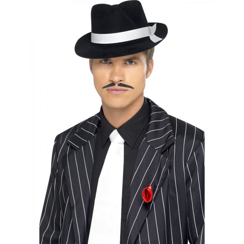 Gangster Tie on Elastic White