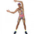 Aerobics Instructor Costume, Multi-Coloured