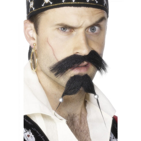 Pirate Tash and Beard Set