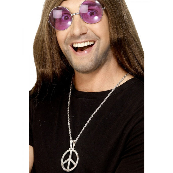 60s Peace Sign Hippie Medallion