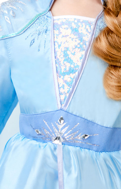 Official Deluxe Elsa Frozen 2 Travel Girls Costume